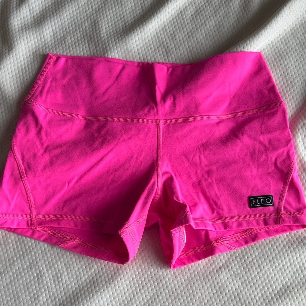 Fleo Neon Pink Athletic Shorts